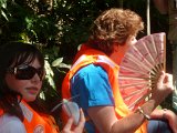 P1060064-Arthur Clarke_Gail with hand fan - Erin with motorised fan-2